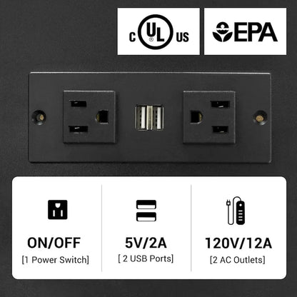 Bureau double pour deux personnes, bureau gaming LED, 2 étagères de rangement