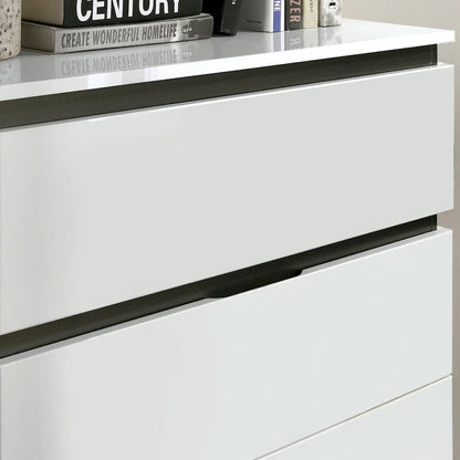 Ensemble de chambre à coucher moderne Conjira en bois blanc, 6 pièces, plateforme (USB) par Furniture of America