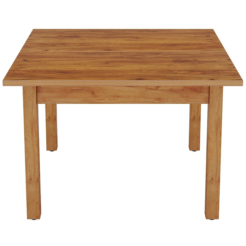 Table de salle à manger carrée de 39,4 cm avec pieds en bois massif pour 4 personnes, petite table de cuisine pour salle à manger