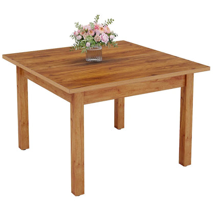 Table de salle à manger carrée de 39,4 cm avec pieds en bois massif pour 4 personnes, petite table de cuisine pour salle à manger