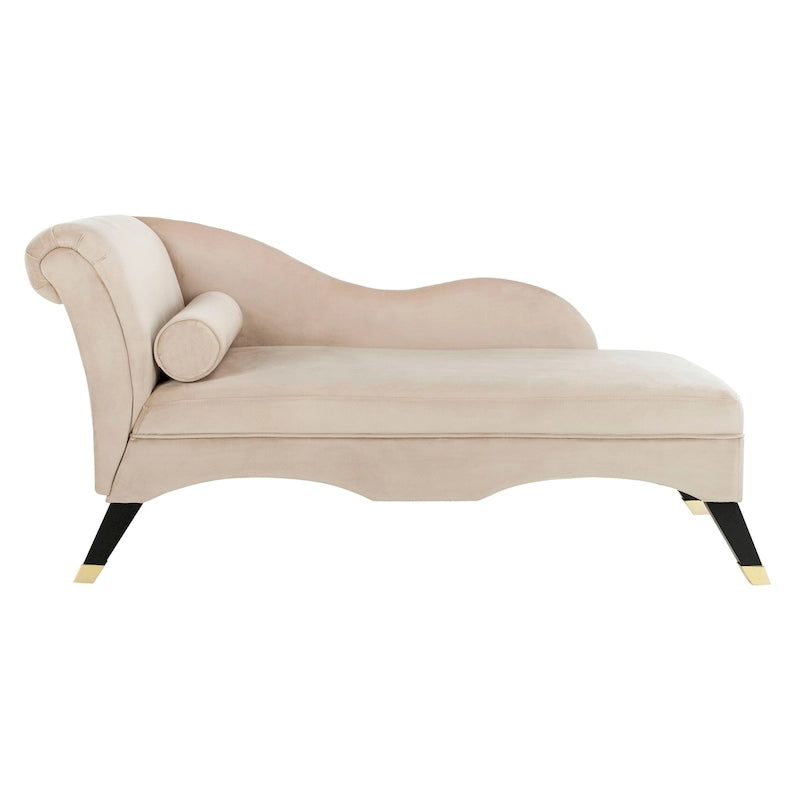 Chaise longue SAFAVIEH Karan style moderne milieu du siècle avec coussin - 63 cm (L) x 28 cm (P) x 30 cm (H)