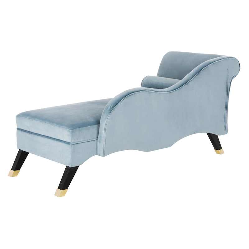 Chaise longue SAFAVIEH Karan style moderne milieu du siècle avec coussin - 63 cm (L) x 28 cm (P) x 30 cm (H)