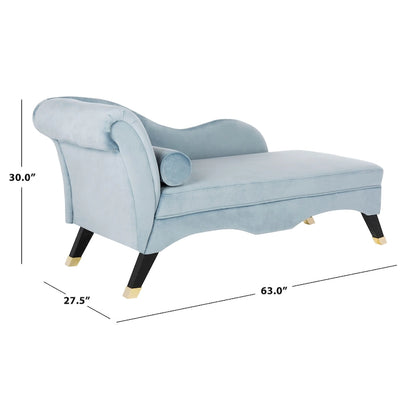 Chaise longue SAFAVIEH Karan style moderne milieu du siècle avec coussin - 63 cm (L) x 28 cm (P) x 30 cm (H)