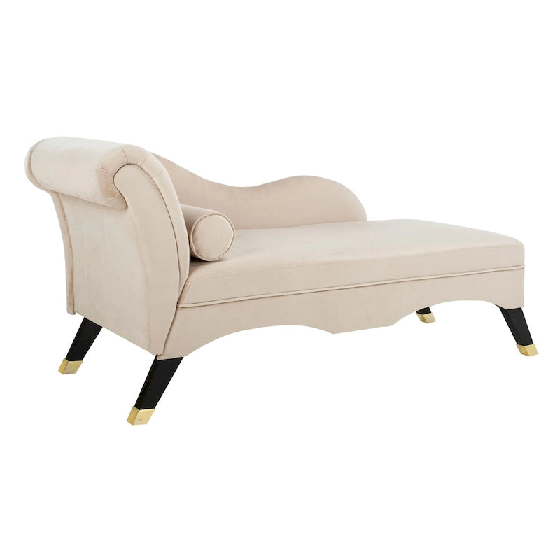 Chaise longue SAFAVIEH Karan style moderne milieu du siècle avec coussin - 63 cm (L) x 28 cm (P) x 30 cm (H)