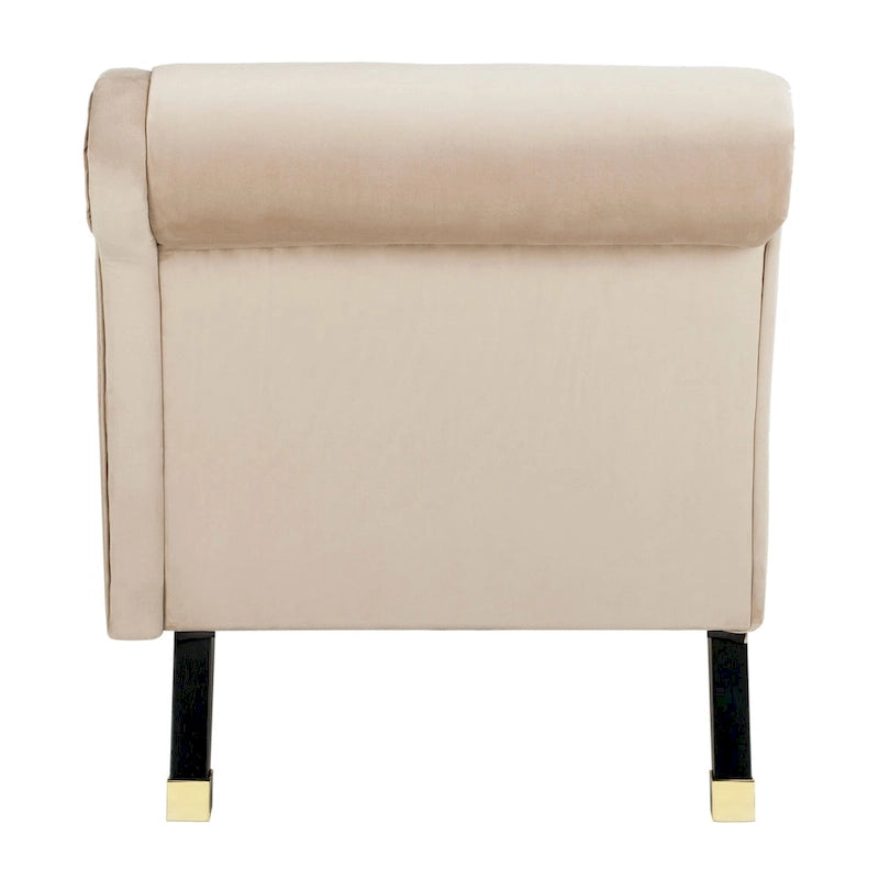 Chaise longue SAFAVIEH Karan style moderne milieu du siècle avec coussin - 63 cm (L) x 28 cm (P) x 30 cm (H)