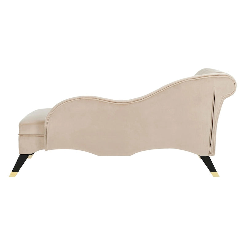 Chaise longue SAFAVIEH Karan style moderne milieu du siècle avec coussin - 63 cm (L) x 28 cm (P) x 30 cm (H)