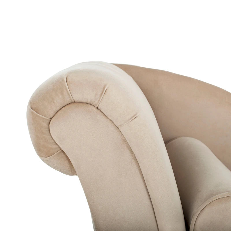 Chaise longue SAFAVIEH Karan style moderne milieu du siècle avec coussin - 63 cm (L) x 28 cm (P) x 30 cm (H)