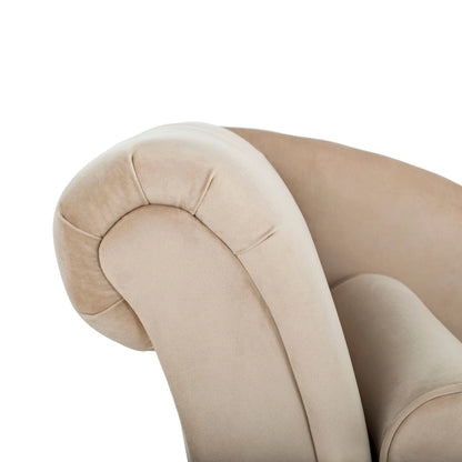 Chaise longue SAFAVIEH Karan style moderne milieu du siècle avec coussin - 63 cm (L) x 28 cm (P) x 30 cm (H)