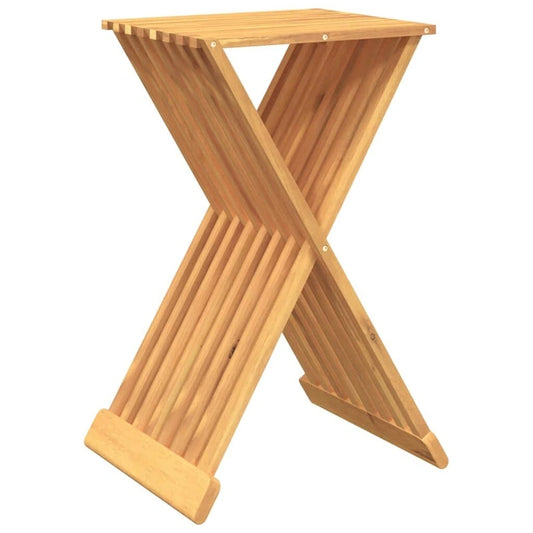 Tabouret pliant vidaXL 15,7 x 12,8 x 27,6 cm, bois massif teck