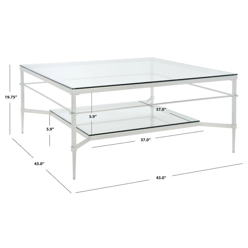 Table basse SAFAVIEH Couture Zilpha - 109 cm L x 109 cm P x 51 cm H