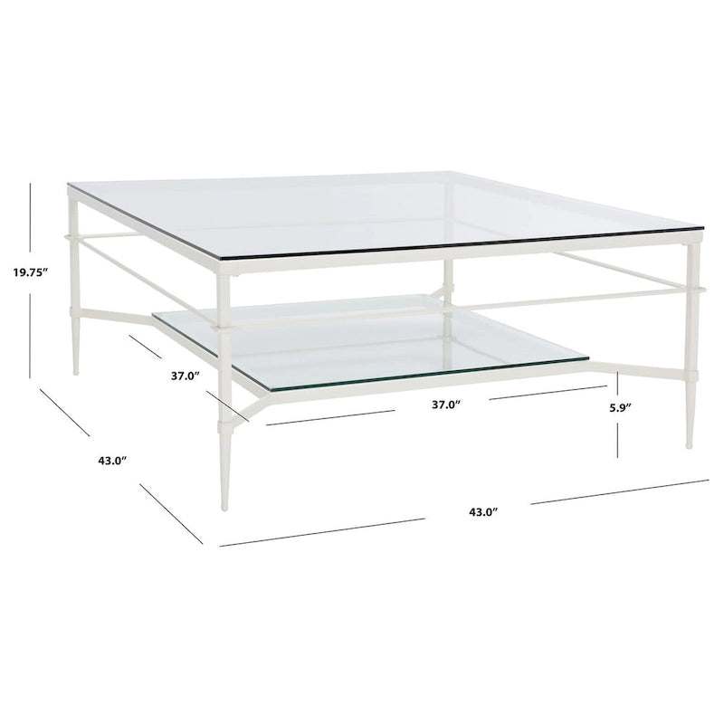 Table basse SAFAVIEH Couture Zilpha - 109 cm L x 109 cm P x 51 cm H