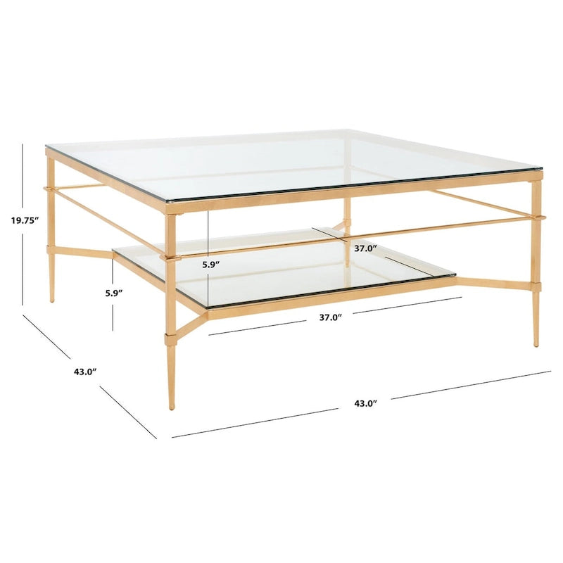 Table basse SAFAVIEH Couture Zilpha - 109 cm L x 109 cm P x 51 cm H