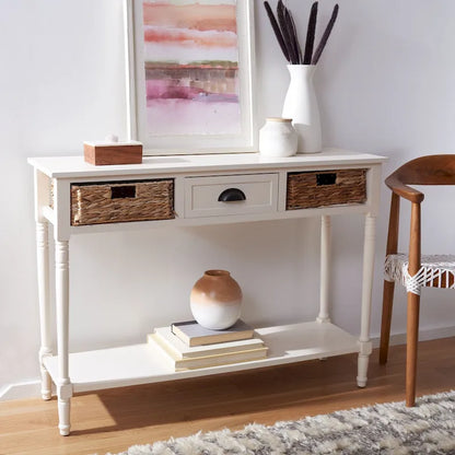 Console de rangement SAFAVIEH Evalena, noir vieilli - 44,5 x 13,4 x 31,5 cm (L x P x H)