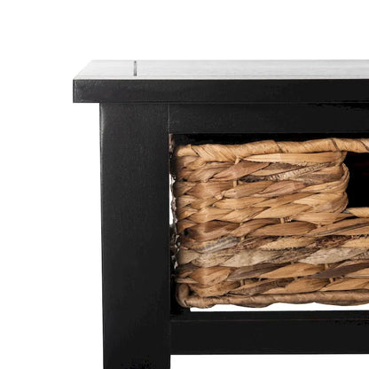 Console de rangement SAFAVIEH Evalena, noir vieilli - 44,5 x 13,4 x 31,5 cm (L x P x H)