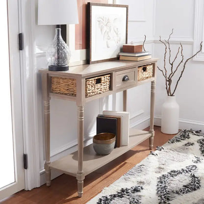 Console de rangement SAFAVIEH Evalena, noir vieilli - 44,5 x 13,4 x 31,5 cm (L x P x H)