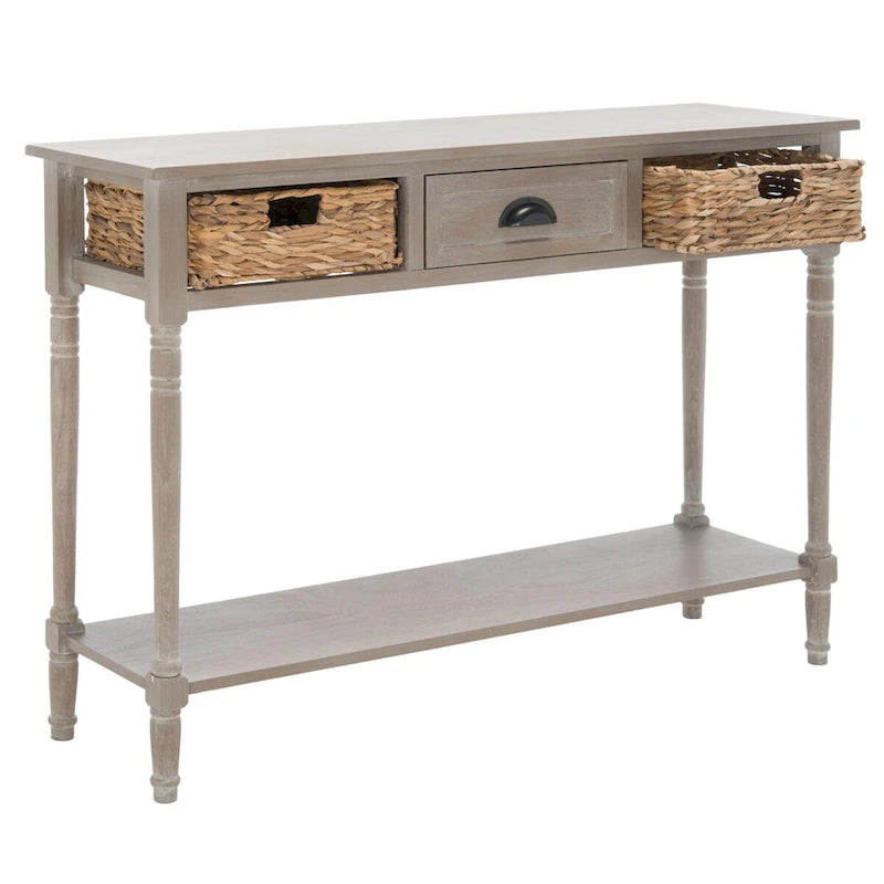 Console de rangement SAFAVIEH Evalena, noir vieilli - 44,5 x 13,4 x 31,5 cm (L x P x H)