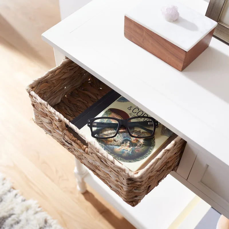 Console de rangement SAFAVIEH Evalena, noir vieilli - 44,5 x 13,4 x 31,5 cm (L x P x H)