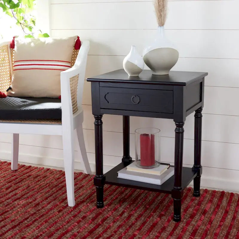 Table d'appoint SAFAVIEH Jenny à 1 tiroir - 48,3 cm L x 40,1 cm P x 66 cm H