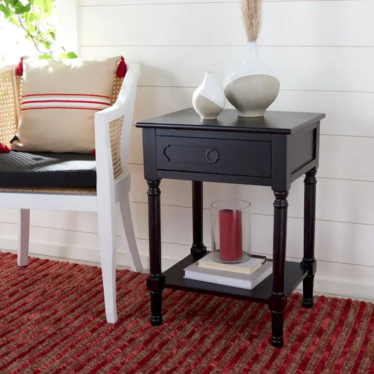 Table d'appoint SAFAVIEH Jenny à 1 tiroir - 48,3 cm L x 40,1 cm P x 66 cm H