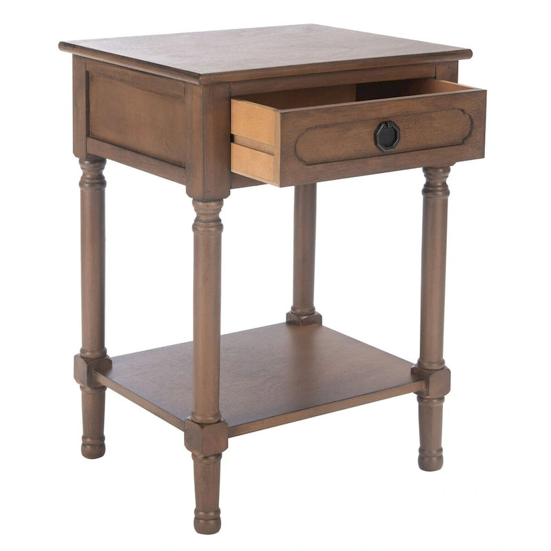 Table d'appoint SAFAVIEH Jenny à 1 tiroir - 48,3 cm L x 40,1 cm P x 66 cm H