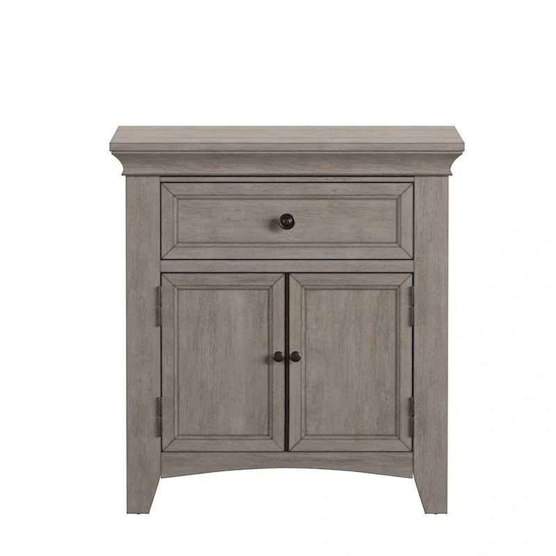 Ediline 1-drawer Wood Cupboard Nightstand with Charging Station by iNSPIRE Q Classic