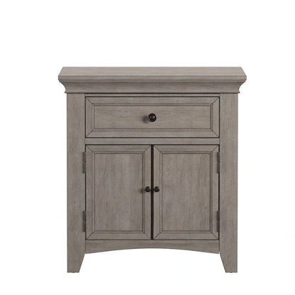 Ediline 1-drawer Wood Cupboard Nightstand with Charging Station by iNSPIRE Q Classic