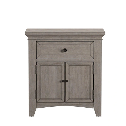 Ediline 1-drawer Wood Cupboard Nightstand with Charging Station by iNSPIRE Q Classic