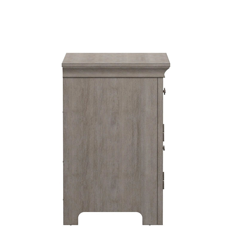 Table de chevet Ediline à 1 tiroir en bois avec station de recharge par iNSPIRE Q Classic