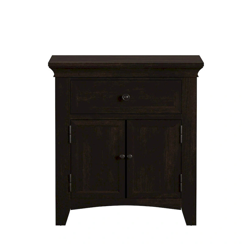 Table de chevet Ediline à 1 tiroir en bois avec station de recharge par iNSPIRE Q Classic