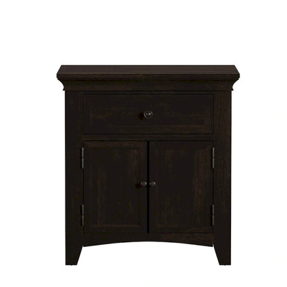 Table de chevet Ediline à 1 tiroir en bois avec station de recharge par iNSPIRE Q Classic