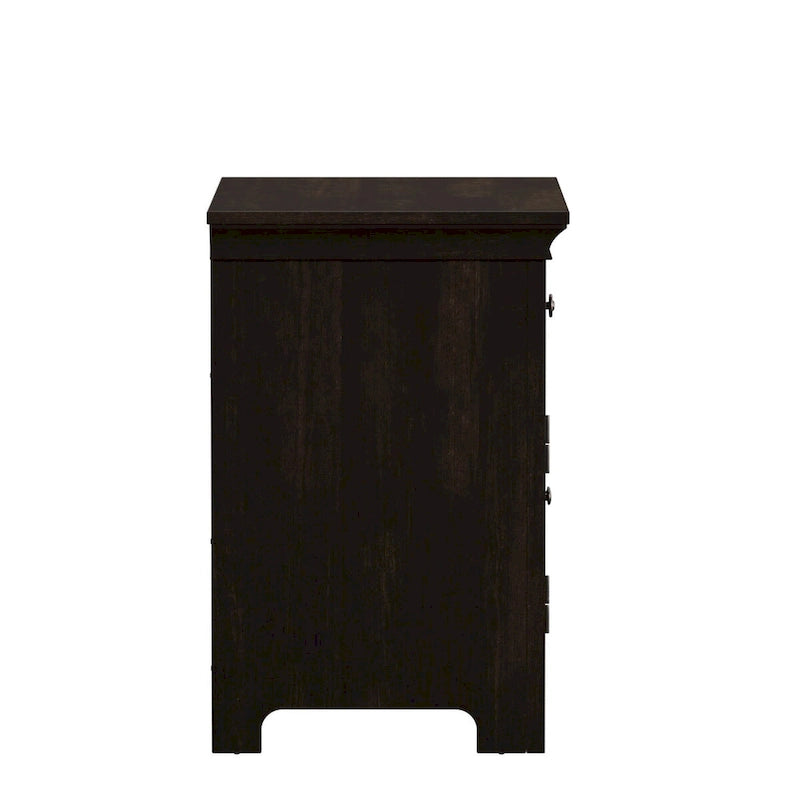 Table de chevet Ediline à 1 tiroir en bois avec station de recharge par iNSPIRE Q Classic