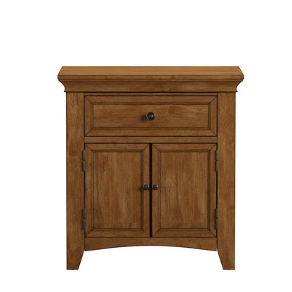 Table de chevet Ediline à 1 tiroir en bois avec station de recharge par iNSPIRE Q Classic