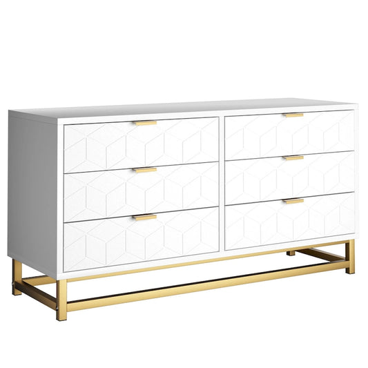 6 Drawer Dresser For Bedroom With Modern Style