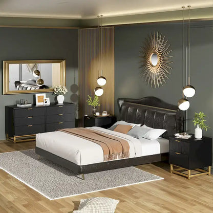 Commode à 6 tiroirs pour chambre à coucher de style moderne