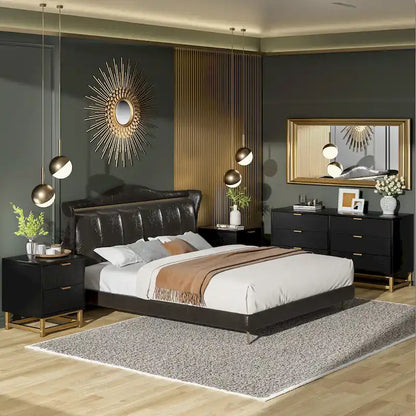 Commode à 6 tiroirs pour chambre à coucher de style moderne