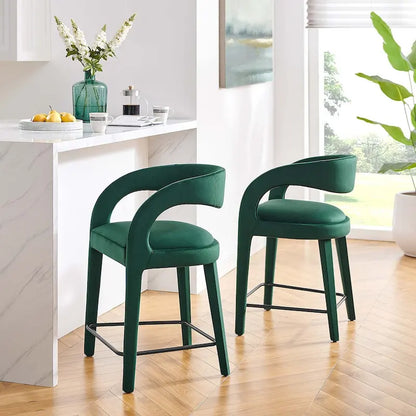 Ensemble de deux tabourets de comptoir en velours Pinnacle Performance