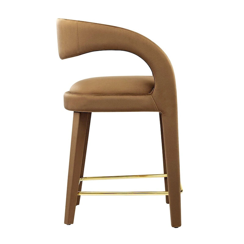 Ensemble de deux tabourets de comptoir en velours Pinnacle Performance
