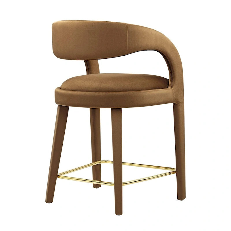 Ensemble de deux tabourets de comptoir en velours Pinnacle Performance