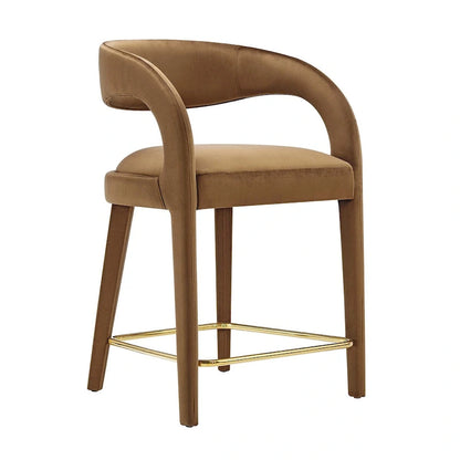 Ensemble de deux tabourets de comptoir en velours Pinnacle Performance