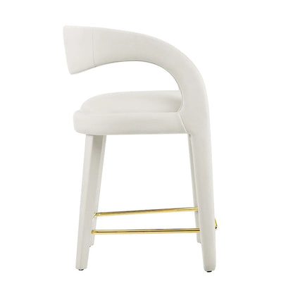 Ensemble de deux tabourets de comptoir en velours Pinnacle Performance