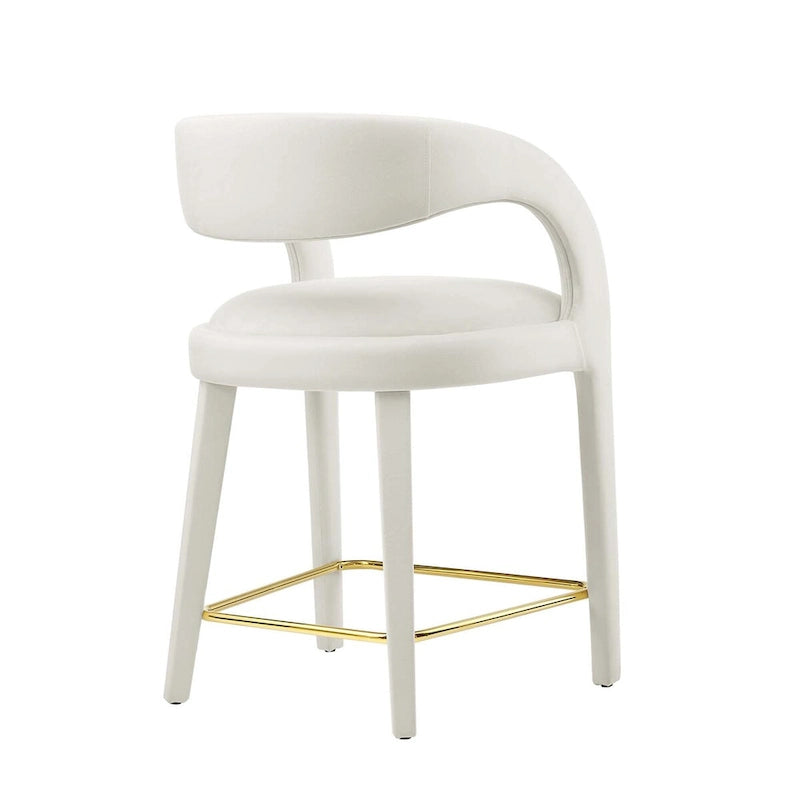Ensemble de deux tabourets de comptoir en velours Pinnacle Performance