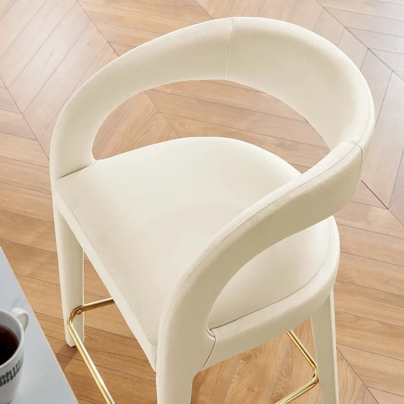 Ensemble de deux tabourets de comptoir en velours Pinnacle Performance