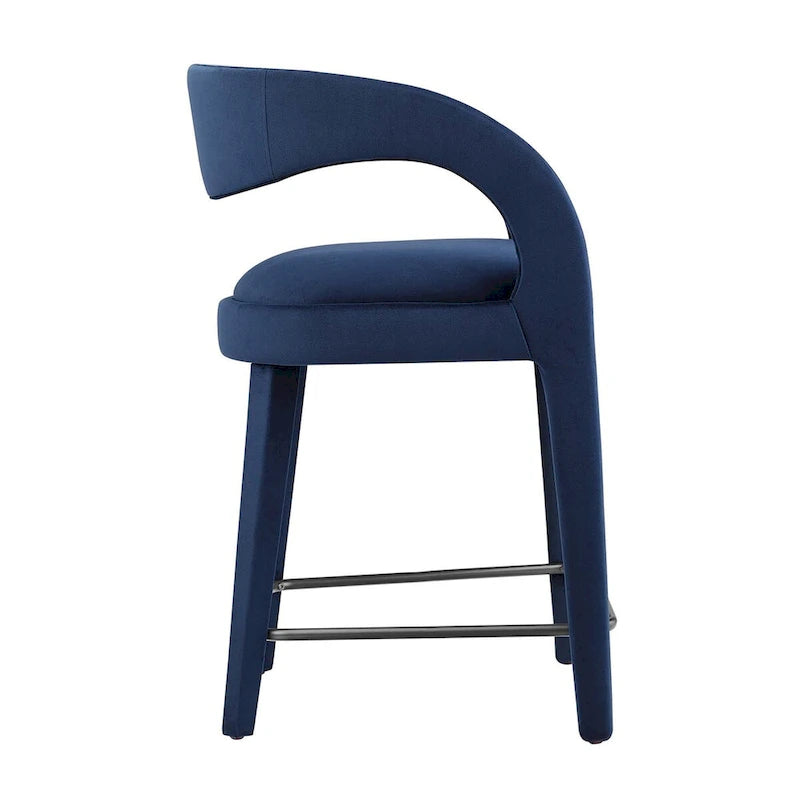 Ensemble de deux tabourets de comptoir en velours Pinnacle Performance