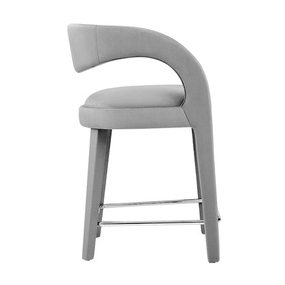 Ensemble de deux tabourets de comptoir en velours Pinnacle Performance