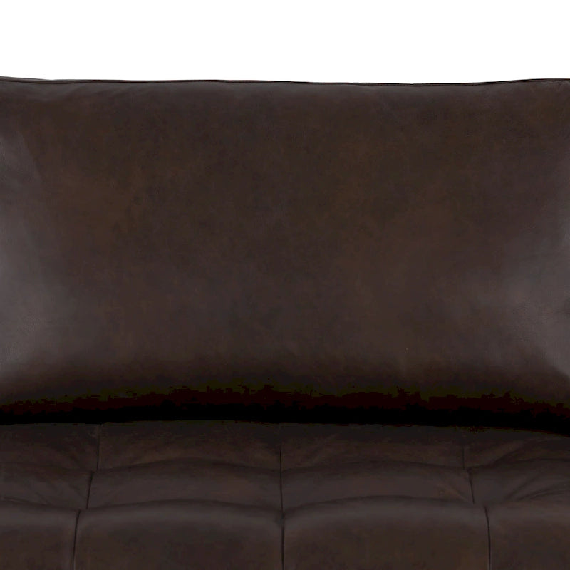 Canapé d'angle droit Poly &amp; Bark Napa 104,5 - Cuir italien pleine fleur véritable