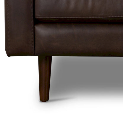 Canapé d'angle droit Poly &amp; Bark Napa 104,5 - Cuir italien pleine fleur véritable