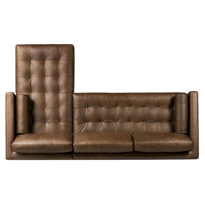Canapé d'angle droit Poly &amp; Bark Napa 104,5 - Cuir italien pleine fleur véritable