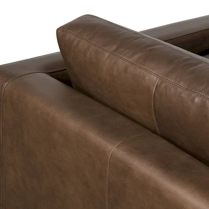 Canapé d'angle droit Poly &amp; Bark Napa 104,5 - Cuir italien pleine fleur véritable