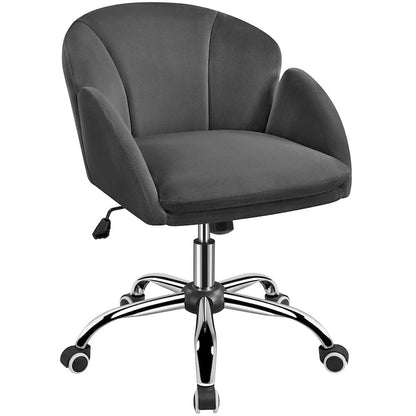 Chaise de bureau pivotante et roulante moderne Yaheetech, idéale pour le maquillage et le bureau à domicile.