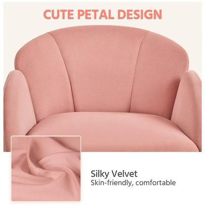 Chaise de bureau pivotante et roulante moderne Yaheetech, idéale pour le maquillage et le bureau à domicile.